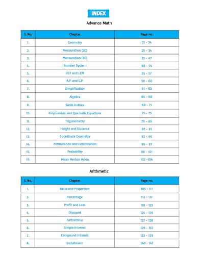 Maths Formula book | Complete Arithmetic and Advance maths | SSC | Railway | Banking | Police | CET | and other exams| English medium