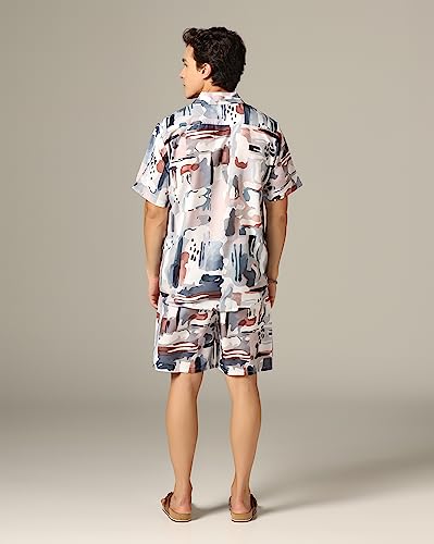 GRECIILOOKS Men's Night Suit || Men's Half Sleeve || Printed Sleepwear & Loungewear Nightdress || Casual Homewear Set || Mens Short Pajamas Set || Night Dress for Men