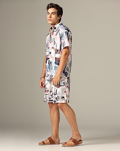 GRECIILOOKS Men's Night Suit || Men's Half Sleeve || Printed Sleepwear & Loungewear Nightdress || Casual Homewear Set || Mens Short Pajamas Set || Night Dress for Men - Image 4