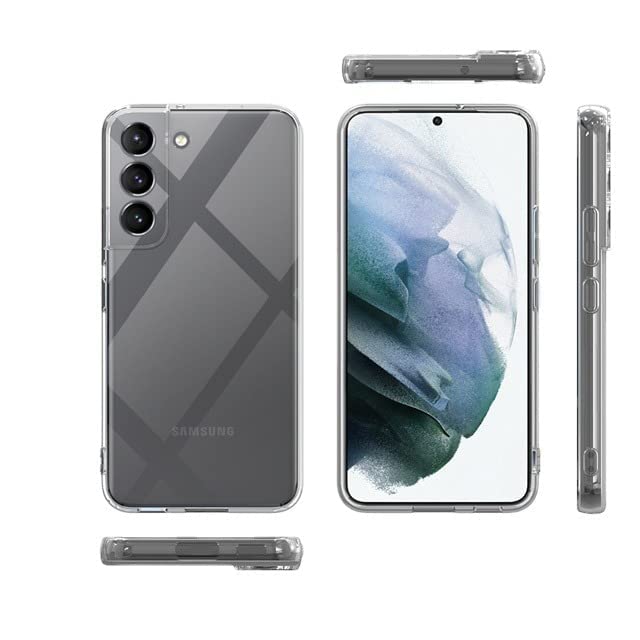 JGD PRODUCTS for Samsung Galaxy S21 FE 5G Premium Transparent Hybrid Soft Slim Dust Proof Back Case Cover with Camera Protection
