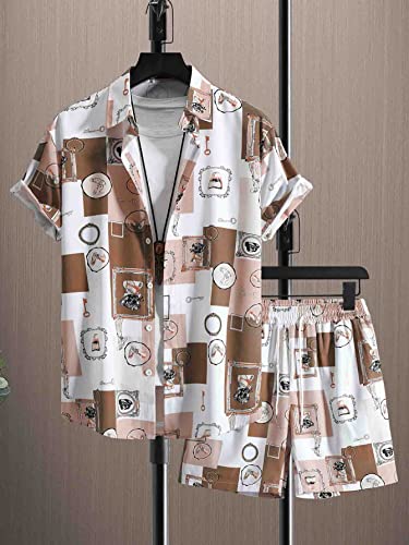 Leriya Fashion Men's Night Dress || Rayon Multi Printed Night Suit Set || Sleepwear Loungewear Shirt & Shorts Combo || Summer Wear Short Pajama Set for Men || Night Wear Set - Image 7