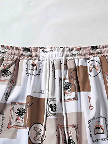 Leriya Fashion Men's Night Dress || Rayon Multi Printed Night Suit Set || Sleepwear Loungewear Shirt & Shorts Combo || Summer Wear Short Pajama Set for Men || Night Wear Set - Image 3