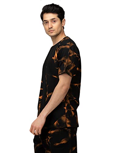 ELLITI Men's Casual Summer Night dress Soft Cotton Poly Lycra Digital Printed Casual Sleepwear & Launge(Lounge) Wear Nightdress, Regular Fit Round Neck Short Sleeves T-Shirt and shorts(Boxer) Pair set with Classic Pajama Shorts stylish Beach Wear Night Set night suit Dress for men - Image 3