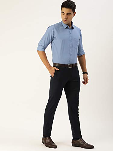 English Navy Men's Dress Shirt