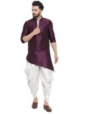 ABH LIFESTYLE Men's Dupion Silk Dhoti Kurta Set.