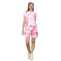 GRECIILOOKS Women's Cotton Blend Tie-Dye Short Night Dress Set | Half Sleeve Round Neck Pajama Sets (XX-Large, Pink)