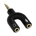 JGD PRODUCTS 3.5mm Audio Jack to Headphone Microphone Splitter Converter Adaptor (Specially Design for Mobile and Tablet Only) (Multicolor -Colour May Vary)