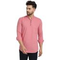 Majestic Man Cotton Solid Casual Short Kurta for Men