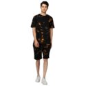 ELLITI Men's Casual Summer Night dress Soft Cotton Poly Lycra Digital Printed Casual Sleepwear & Launge(Lounge) Wear Nightdress, Regular Fit Round Neck Short Sleeves T-Shirt and shorts(Boxer) Pair set with Classic Pajama Shorts stylish Beach Wear Night Set night suit Dress for men