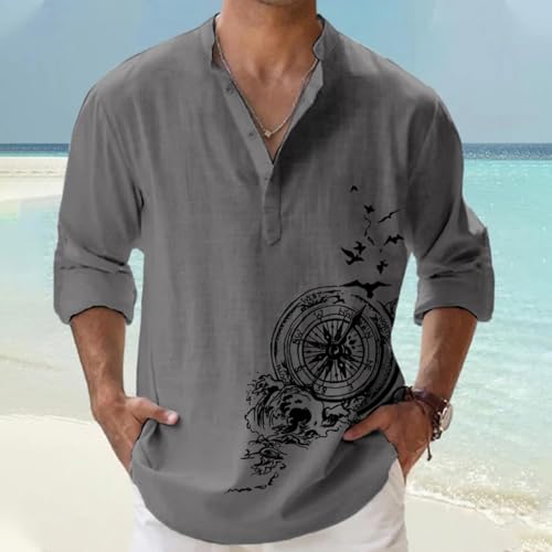 DEELMO Men's Cotton Blend Mandarin Collar Self One Design Full Sleeve Casual Short Kurta