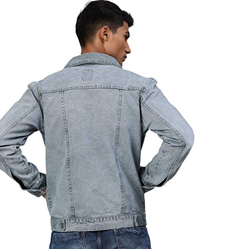 Urbano Fashion Men's Regular Fit Washed Full Sleeve Denim Jacket - Image 3