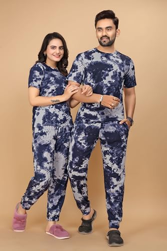 Fashion gallaria Couple Combo Pajama Set for Woman & Mens Combo CO-Order Set& Night Suit Set Combo | Nightwear| Tracking| Pajama Set Combo