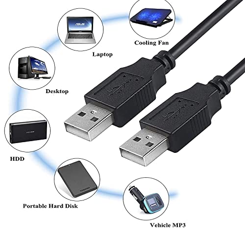 JGD PRODUCTS 1.5 Mtr Usb 2.0 Type A Male To Usb A Male Cable For Computer And Laptop, Etc, Black