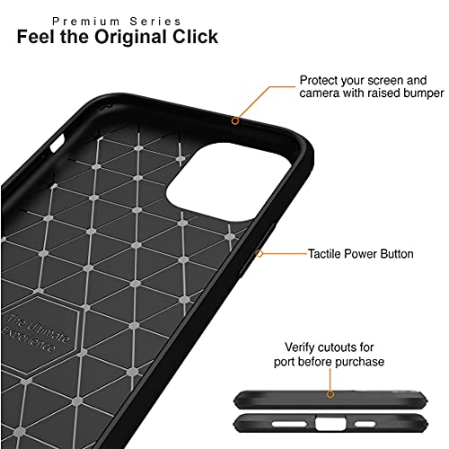 JGD PRODUCTS for iPhone 11 Carbon Fiber Armor Drop Tested Shock Proof TPU Back Case Cover - Image 4