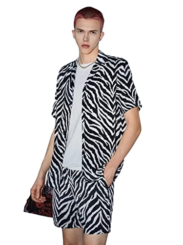 Leriya Fashion Unisex Night Dress || Rayon Multi Printed Night Suit Set || Sleepwear Loungewear Shirt & Shorts Combo || Summer Wear Short Pajama Set for Men & Women || Night Wear Set