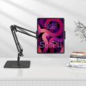 SOOPII Tablet + Mobile Stand, Fully Adjustable lpad Stand, Foldable Tablet Holder with Base, 360°Rotating Head, lpad Holder Compatible with All Tablet. Smartphones, Ipads & Tabs (S120)