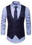 CK Fashion Men's Waistcoat Slim Fit Dress Vest Wedding Waistcoat