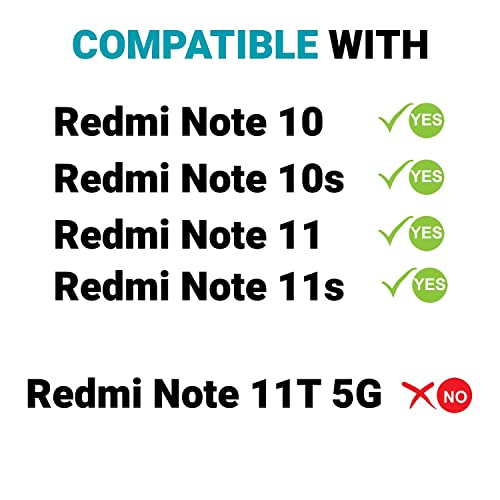JGD PRODUCTS 2.5D (EXCEPT EDGES) Tempered Glass for Redmi Note 11 / Note 11S / Redmi Note 10 / Redmi Note 10S (Transparent)