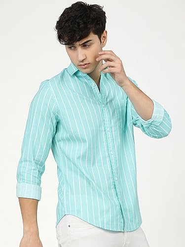U-TURN Men's Cotton Solid Formal/Semi Formal Shirt