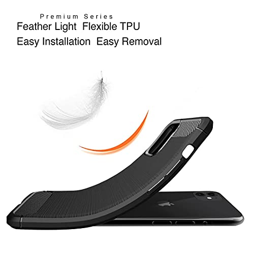 JGD PRODUCTS for iPhone 11 Carbon Fiber Armor Drop Tested Shock Proof TPU Back Case Cover - Image 5