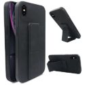 Compatible with iPhone X 10 Mobile Cover with Magnetic Kickstand Vertical Stand Holder Thin Slim TPU Full Body Cell Accessories Resistant Phone Cover for iPhoneX iPhone10 i PhoneX 10x Women Men Black
