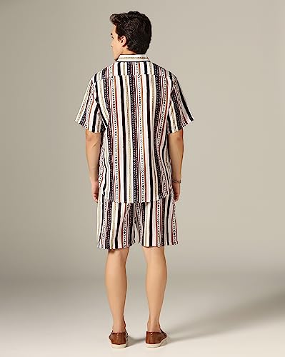 GRECIILOOKS Co-ord Set for Men || Printed Casual Sleepwear || Pajama Shorts Night Suits Set || Lounge-wear Nightdress Pajama Set || Pajama Shorts Night Suits Set