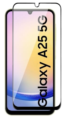 JGD PRODUCTS for Samsung Galaxy A25 5G, Samsung Galaxy A24 5G Tempered glass with Full Edge Protection and Easy Installation Kit