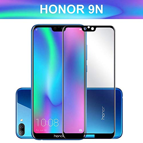 JGD PRODUCTS (BLACK 11D Tempered glass for Honor 9N with Edge to Edge coverage and easy installation kit