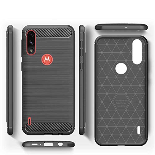 JGD PRODUCTS for Moto E7 Power (2021) Carbon Fiber Armor Drop Tested Shock Proof TPU Back Case Cover - Image 3