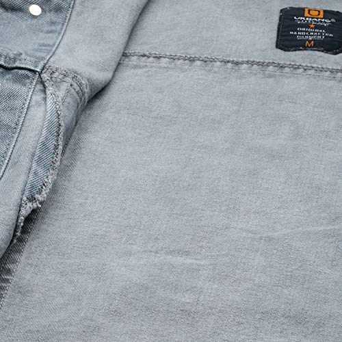Urbano Fashion Men's Regular Fit Washed Full Sleeve Denim Jacket - Image 7