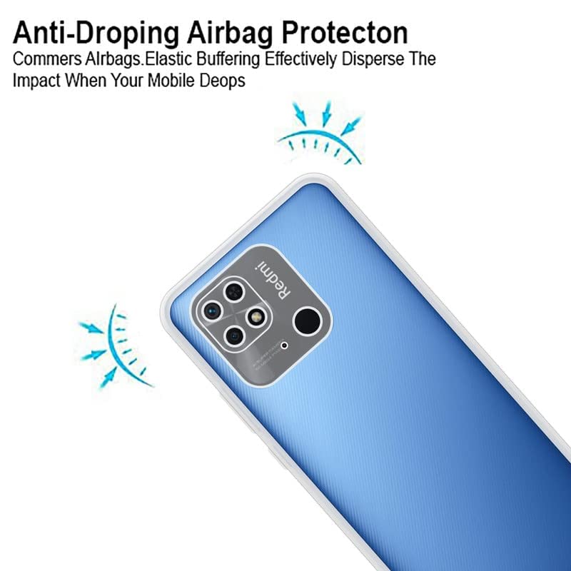 JGD PRODUCTS for Redmi 10 (2022) Premium Transparent Soft Silicon Back Cover [Transparent]