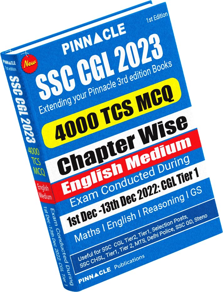 SSC CGL 2023: 4000 TCS MCQ chapter wise with detailed explanation English medium