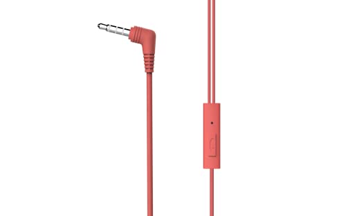 Nokia Buds (Wb-101) Powerful Bass Performance Wired In Ear Earphones With Mic For Clear Voice Calls, Virtual Assistant Control Enabled Angled Acoustic Tubes For A Comfortable And Secure Fit, Red