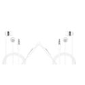 Combo Earphone HP-913 Wired Earphone Headset with Mic 2pack Headphones.(White)
