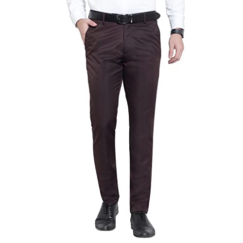 De NoVo Men's Regular Formal Trouser | Stylish Fit Men Wear Pants for Office or Party | Mens Fashion Dress Trousers Pant