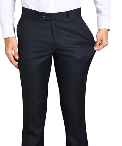 GHPC Stylish Slim Fit Polyester Lycra Stretchable Formal Pant for Men | Mens Fashion Checkered Wear Dress Trousers Pants for Office or Party - Image 5