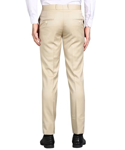 GHPC Stylish Slim Fit Polyester Formal Pant for Men | Mens Fashion Pin Checks Wear Dress Trousers Pants for Office or Party
