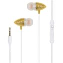 HUMBLE Opus Earphones with Stereo Sound and Hands-Free Mic for iPhone ● Android Smartphone ● Tablet ● Laptop ● 3.5mm Audio Plug Devices (Gold)