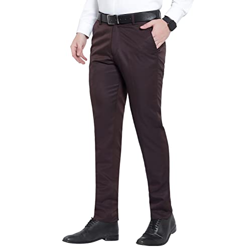 De NoVo Men's Regular Formal Trouser | Stylish Fit Men Wear Pants for Office or Party | Mens Fashion Dress Trousers Pant - Image 4