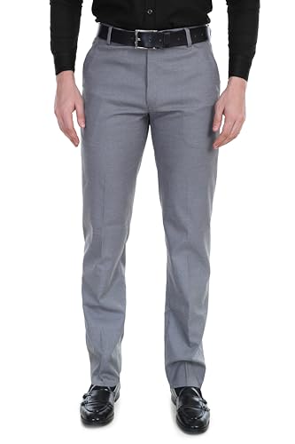 The Turquoise Turtle Men's Solid Plain Formal Trouser Stretchable Pant for Men with Regular Stylish Fit Men Wear Pants for Office or Party,Mens Fashion Dress Trousers Pant