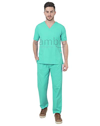 Cambia Scrub Suits for Doctors Men/OT Dress Unisex (M, Sea Green)