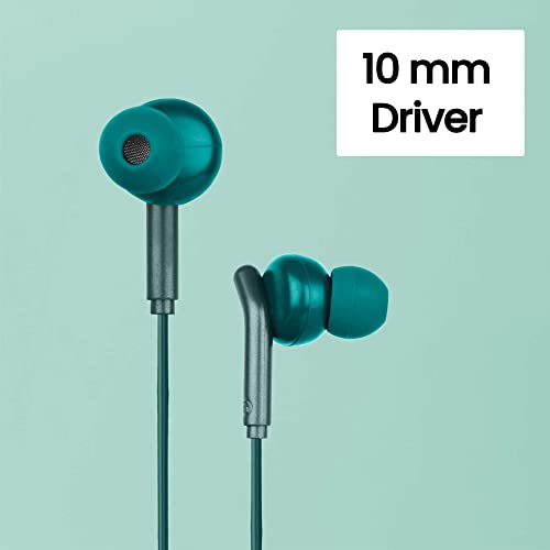 ZEBRONICS Zeb-Bro in Ear Wired Earphones with Mic, 3.5mm Audio Jack, 10mm Drivers, Phone/Tablet Compatible(Green) - Image 3