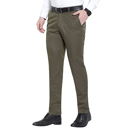 D novo Men's Regular Formal Trouser | Stylish Fit Men Wear Pants for Office or Party | Men's Fashion Dress Trousers Pant