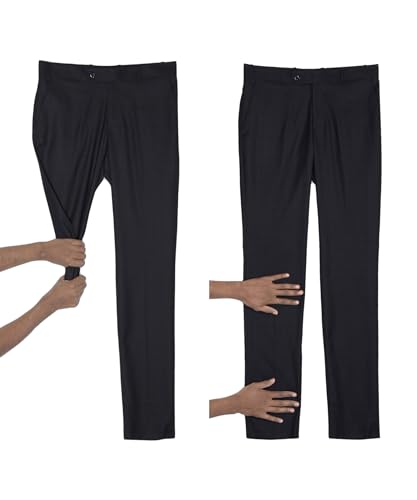 GHPC Stylish Slim Fit Polyester Lycra Stretchable Formal Pant for Men | Mens Fashion Checkered Wear Dress Trousers Pants for Office or Party - Image 6