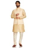 Amazon Brand - Symbol Men's Festive Nehru Jacket Kurta Pyjama Set (3pcs)