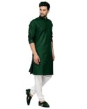 Enmozz® Multi Colored Cotton Plain Men's Ethnic Kurta Only