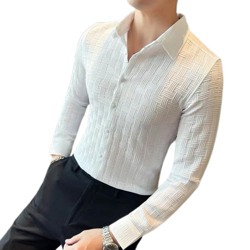 BAALVEER FASHION Men Regular Fit Self Design Spread Collar Casual Full Sleeve Shirt Solid - Image 7