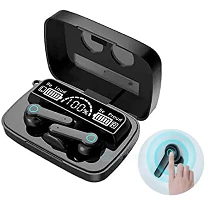 SARSA Sports Wireless Earbuds, M19 TWS 5.1 Large Screen Dual LED Digital Display Touch Bluetooth Headphones Mini Compact Sports Waterproof Stereo Earphones with Charging Case. - Image 6
