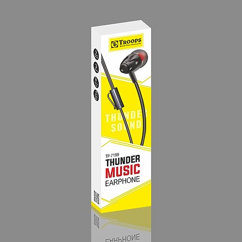 TP TROOPS Stereo Headset Boom BASS Wired Earphones with Extra Bass Driver and HD Sound with mic Pure Bass Sound - Image 7