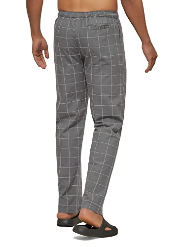XYXX Men's Super Combed Cotton Checkered Checkmate Pyjamas with Elasticated Waist, Drawstring - Image 3